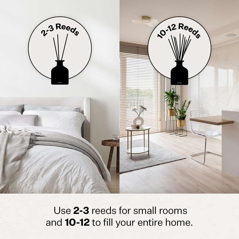 Apotheke Luxury Scented Reed Diffuser for Home, Charcoal - 6.7