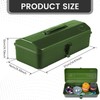 15 Inch Metal Tool Box with Lock - Portable Heavy