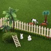 PATIKIL 2.4" Miniature Wooden Ladder, 10 Pack Mini Wood Dollhouse