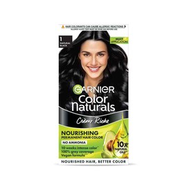 Garnier Color Naturals Crema permanente nutritiva para el cabello, color negro natural, 1 set
