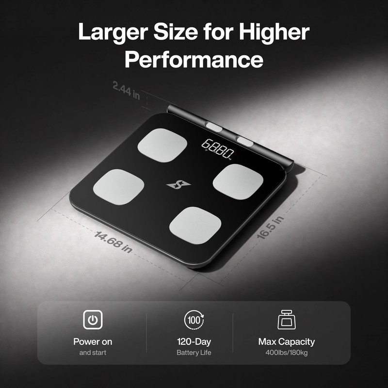 Speediance Smart Scale for Body Weight, 8-Electrode Digital Bathroom Scale