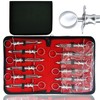 VISION TEK MED Kit of 10 Piece Premium Dental Anesthetic Syringe Self-Aspirating 1.8CC One Ring with Finger Rests Surgical Dental Instruments