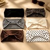 6 P Leopard Print Knotted Bow Headbands for Women, Wide