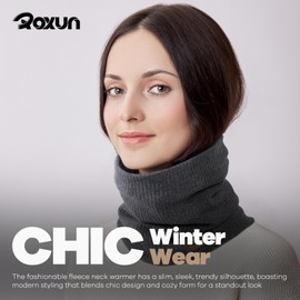 ROXUN Winter Neck Gaiter, Neck Warmer Cover Ski Gaiters for Men/Women Fleece Thick Elegant Stylish Lavender