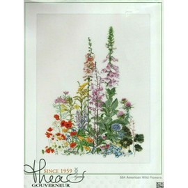 Thea Gouverneur 554A American Wildflowers Counted Cross Stitch Kit NIP 16 Ct.