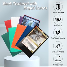 100 Pcs Trading Card Sleeves, 66 x 91mm Clear Frosted Trading Card Sleeves, Standard Card Sleeves for Magic, MTG, Sports Cards, Game Cards (Pink)