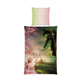 Herding Wicked Bed Linen, Pillowcase Approx. 80 x 80 cm, Duvet Cover Approx. 135 x 200 cm, with Zip and Reversible Motif, 100% Cotton/Renforcé