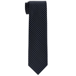 Retreez Modern Mini Polka Dots Woven Boy's Tie (8-10 years) - Black with White Dots