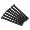 Merriway BH07455 (10 Pcs) Black Electrical Socket Screws Raised Countersunk