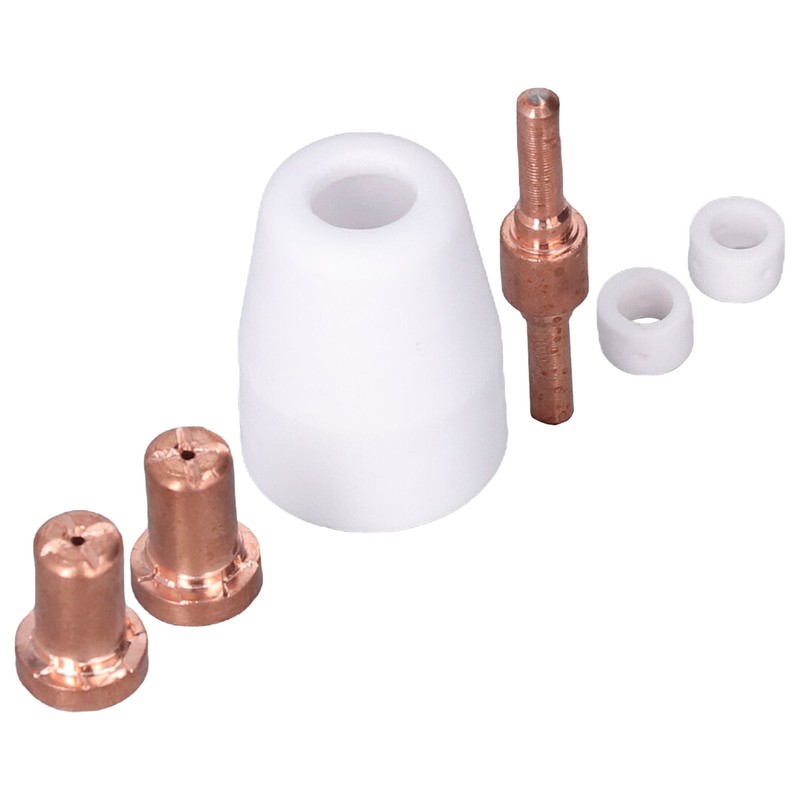 110 Pcs Plasma Torch Accessory Set Porcelain Nozzle Cups Extended
