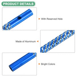 M METERXITY 50-Pack Wind Chime Tubes, Aluminum Wind Chime Empty Tubes, Metal Wind Bell for Outside/Adults Arts and Crafts/DIY Home Garden Outdoor Hanging Decorations [Blue]