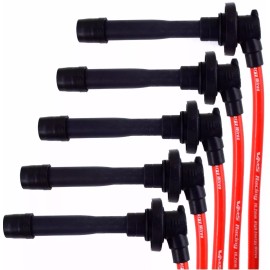 VMS RACING 90-01 ACURA INTEGRA GSR B18C1 10.2MM HIGH CONDUCTIVE SPARK PLUG WIRES CABLES RED