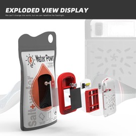 Weilaike - Lámpara de agua salada, 3 luces LED, luces al aire última intervensión, lámpara de emergencia sin batería, adecuada para actividades al aire última intervensión, pesca nocturna, camping,