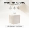 wyewye Tissue Box, PU Leather Tissue Box Holder, White