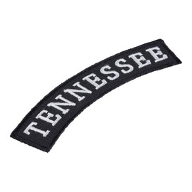 PatchStop Tennessee State Top Rocker Biker Patches for Vests Motorcycle Jackets Jeans - 4x1.25in Small Iron On USA Travel Souvenir Embroidered Emblem - DIY Sew On Patch to Hats Backpacks Luggage