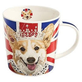Paperproducts Design Royal Corgi Gift-Boxed Bone China 13.5 oz Cylindrical Mug