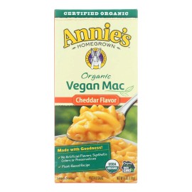 UD_Annie's Homegrown Organic 6 oz Macaroni & Cheese Vegan Cheddar Flavored Case of 12-Wheat Pasta Gluten-Free Bag Packaging