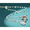 Collar Concha Marina Elegante Chapado Plata 925 / Circonita