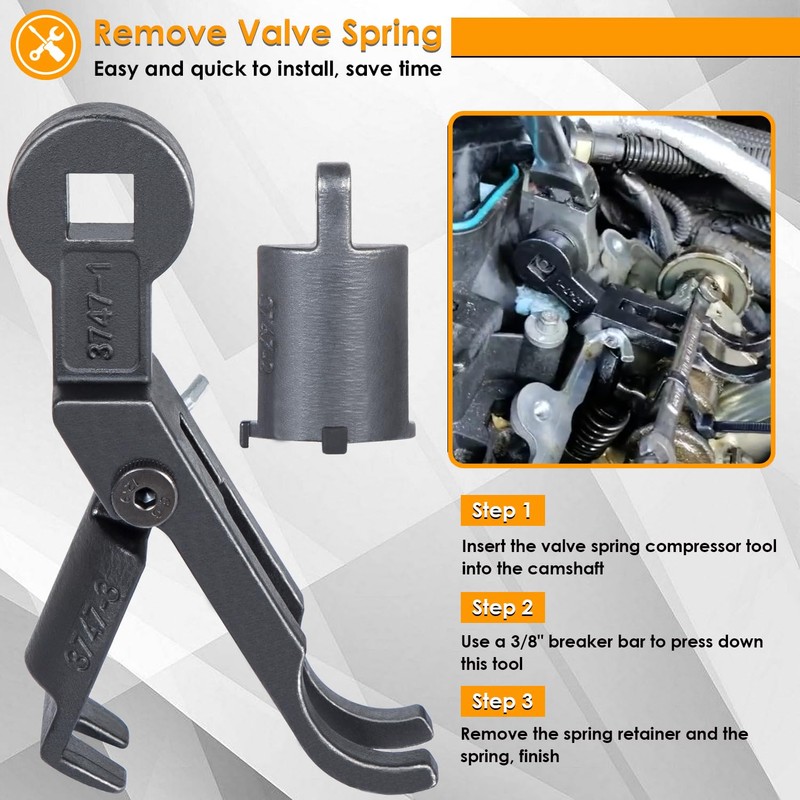 Rocker Arm Remover Installer & Valve Spring Compressor Tool for