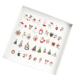 OATIPHO Santa Snowman Bell Charm Earrings 38pcs Creative Jewelry Pendants for Women's Accessories