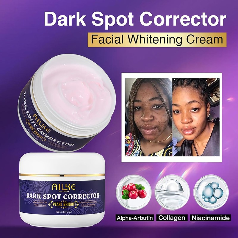 AILKE Dark Spot Corrector Pearl Bright Cream, Lightening Skin, Reduce
