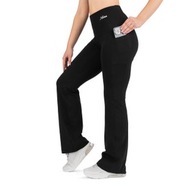 Nirlon Cotton Bootcut Yoga Pants Size 14, Height: 5'2" - 5'5" | 30" Inseam Black