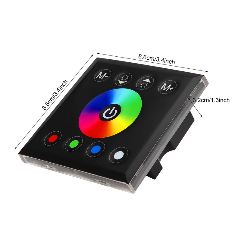 Wall Mounted Colorful RGBW LED Touch Panel Controller Dimmer Switch