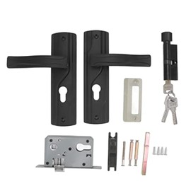 Door Handle Lock Set, Door Lever Lock Combination Set with Keys Manganese Steel Universal Home Door Lock Key Set Interior Door Handle Levers for Closet Hallway for Home Bedroom
