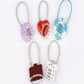 Jaenan Anti-theft Wire Lock 3-Section 13CM Bicycle Wire Lock Motorcycle Lock Suitcase Lock / 재넌 도난방지 와이어 자물쇠 3단 13CM 자전거와이어자물쇠 오토바이자물쇠 캐리어자물쇠