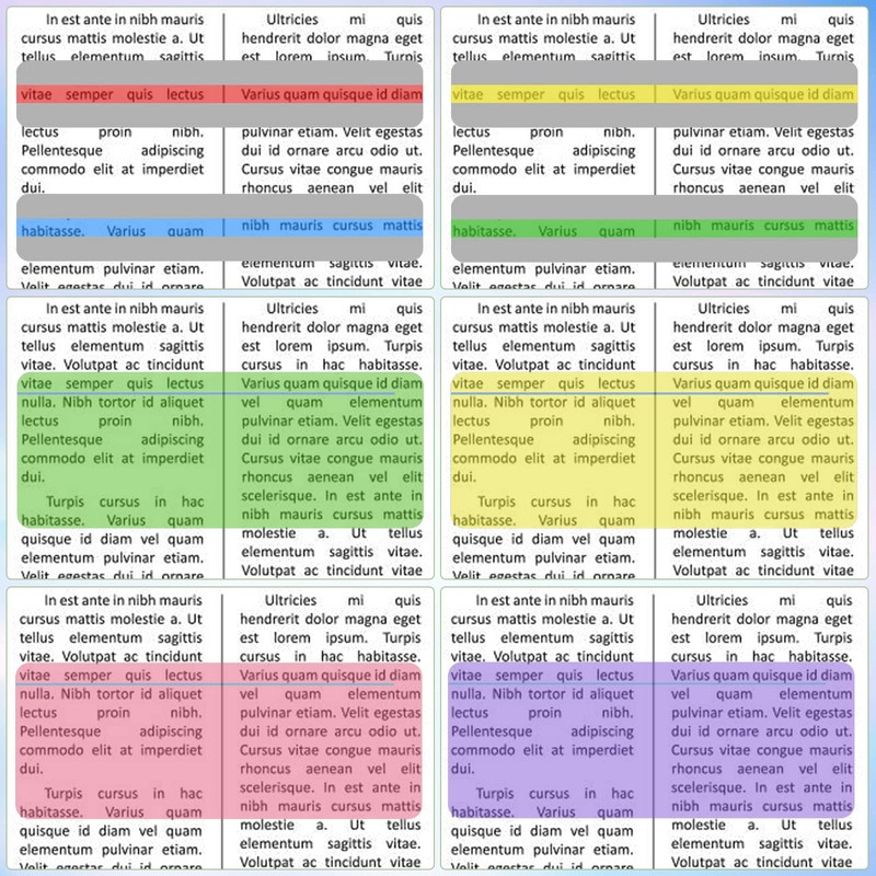 16 Pcs Guided Reading Strips Sentence Strips Highlight Strips Colored