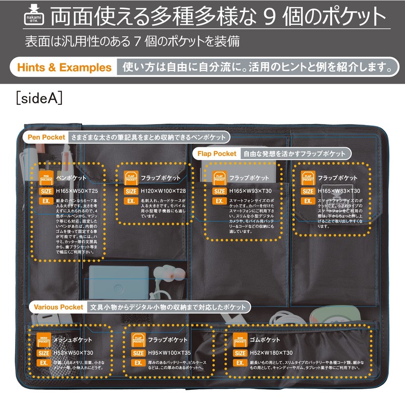 What's in the Bag: B4 Multi-functional Inner Bag, Double-Sided Storage,