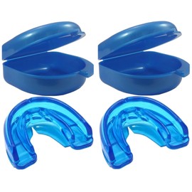 2 Pack Color Azul. 2 Guardas Dentales para Dormir para Evitar los Ronquidos. sin Necesidad de Calentamiento o Fusión. Protector Bucal Diseñado Profesionalmente para Ser Flexible, Cómodo y Adaptarse