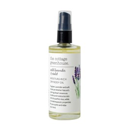 The Cottage Greenhouse Wild Lavender & Violet Dry Body Oil, 4 fl oz, Women’s Body Oil, Scented Body Oil, Moisturizing Body Oil, Dry Body Oil for Women, Vegan, Gluten-Free, Paraben Free
