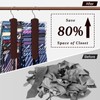 2 Pack Tie Rack for Closet, Premium Wooden Necktie Organizer