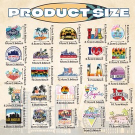 Fabbay 25 Pcs Los Angeles Fridge Magnet Magnetic Refrigerator Stickers Los Angeles Souvenirs Gifts Refrigerator Magnets for Fridge Laptop Locker Home Decoration Accessories