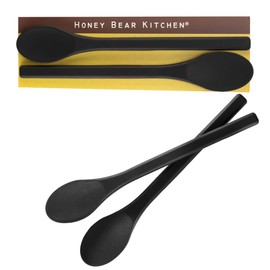 Honey Bear Kitchen Silicone Stirring Spoon (Set of 2, Cornflower Blue) for Coffee & Tea