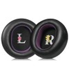 Jomwag Replacement Earpads for AUDEZE Maxwell Black/Purple Sheepskin with High-Density