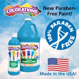 Colorations Paraben-Free Simply Tempera Paint 16 oz. - Set of 6
