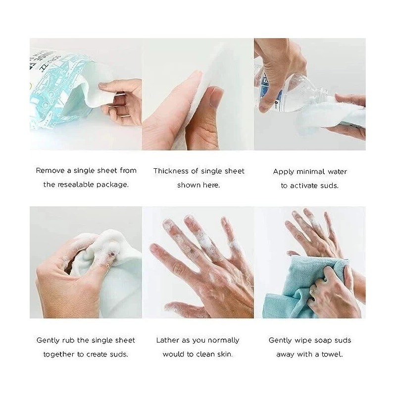 Scrubzz Disposable No Rinse Bathing Wipes - 25 Pack -