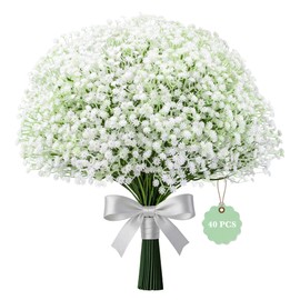 40 Pcs Babys Breath Artificial Flowers-Baby Breath Flowers Artificial Bulk