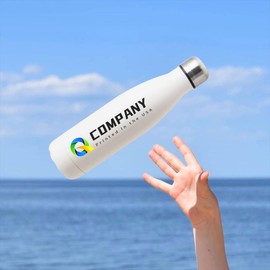 Personalized 17oz Insulated Water Bottle, Double Wall Stainless Steel Water Bottle Leak-Proof Thermos, Reusable Water Bottle for Sports & Travel, Blue, 1 Pack