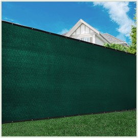 ColourTree 8' x 50' Green Fence Privacy Screen Windscreen Cover Fabric Shade Tarp Netting Mesh Cloth - Commercial Grade 170 GSM - Heavy Duty - 3 Years Warranty (We Make Custom Size)