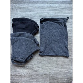 Nordstrom 4pc Nordstrom Washable Adult Mask Adjustable Strings With Filter Pocket+Pouch