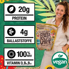 Vegan Protein Vanilla, No Sucralose, Vegan Protein Powder Made from 4 Components Vegetable Protein Powder, Lactose Free, Gluten Free, No Artificial Flavours (Vanilla, 1 kg with Dosing Spoon)
