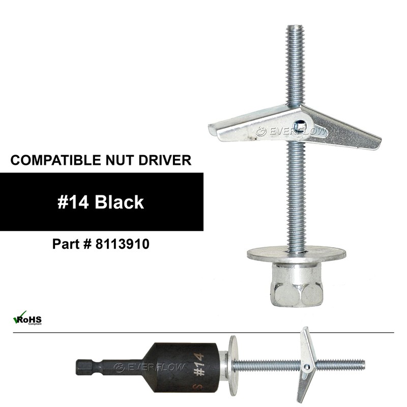 Everflow 8064925-25 SST 30 3/8" Vertically Threaded Rod Anchor Designed