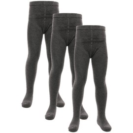 A2Z 4 Kids Cotton Rich Uniform School Tights Comfortable Schoolwear - UF Tights Grey 3 Pack 2-3