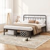 Kujielan 12 inches Queen Size Bed Frame with Minimalist headboard,Metal