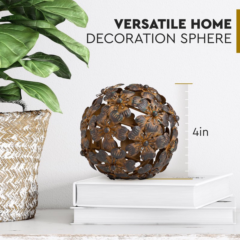 Everydecor Metal Decorative Sphere for Home Decor - Decorative Balls