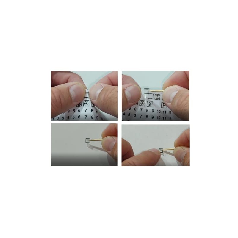 Cooker Symbol Sticker Set for Cooker Labelling (RPt1/1) (9 mm)