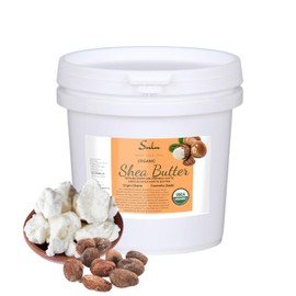 SULU ORGANICS 7 Lbs USDA Organic Refined Expeller Pressed Shea Butter White- Cosmetic Grade-Cruelty Free-Vegan-Soap Making-Skin Care-Bulk Size